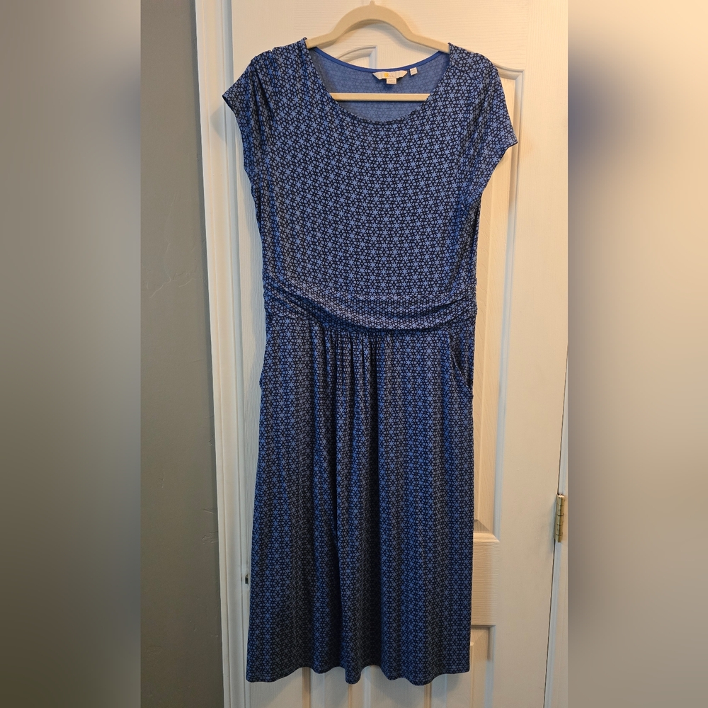 BODEN ($150) Amelie Jersey Dress *Blue Star Print 10L
